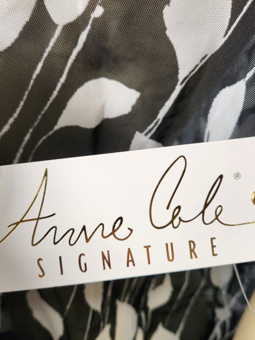 Anne Cole Swimwear Tunic Top Sheer Black White Short Sleeve L / XL NEW w Tags - Picture 9 of 13